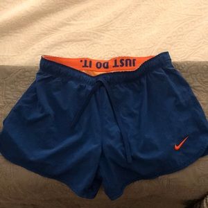 Nike dri fit shorts with spandex short layer
